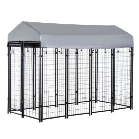 PawHut 8' x 4' x 6' Outdoor Dog Playpen, Kennel with Lockable Door and Water-Resistant Canopy, for Medium/Large Dogs PawHut 8' x 4' x 6' Outdoor Dog Playpen, Kennel with Lockable Door and Water-Resistant Canopy, for Medium/Large Dogs